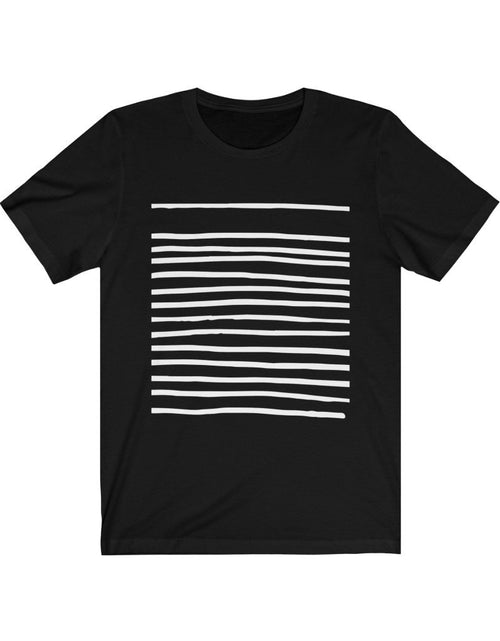 Load image into Gallery viewer, Mens T-Shirt with Lines in Black
