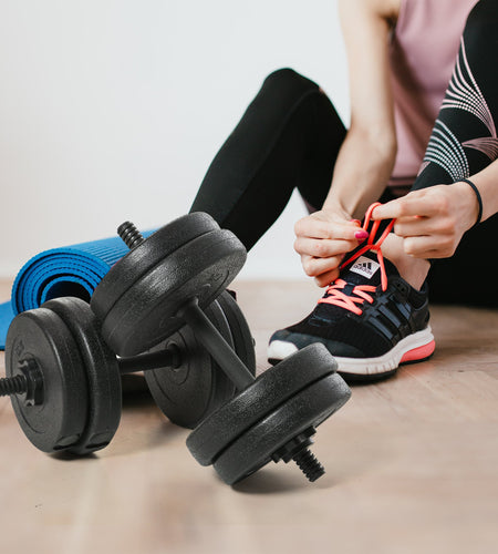 Soozier 42LB Pair Dumbbells Set Training Biceps Exercise Fitness Free